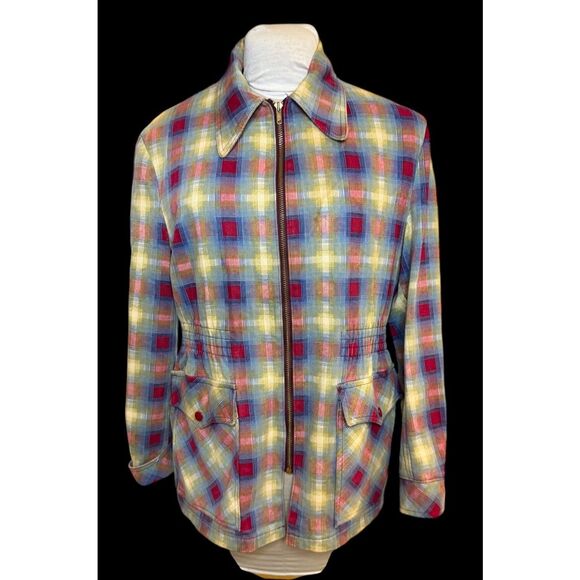 Silton California Vintage Jacket Full Zip Front Pockets Snap Cuffs Sz. M - Picture 3 of 14